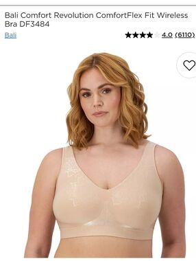 Bali Comfort Revolution Wireless Bra Almond Aztec Sz M~NWT #3484